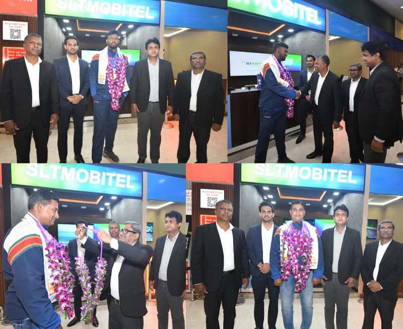 SLT-MOBITEL congratulates Brand Ambassador Rumesh Tharanga on historic Asian Games Gold