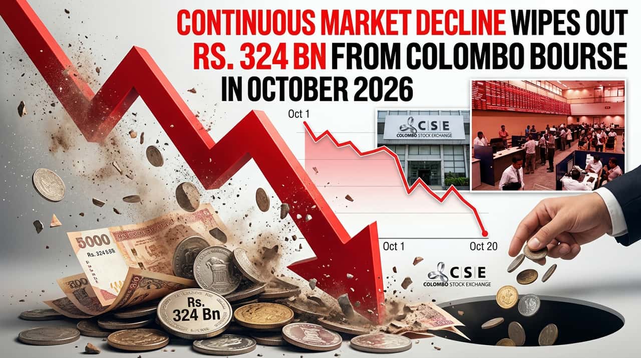 Continuous Market Decline Wipes Out Rs. 324 Bn from Colombo Bourse in October 2026