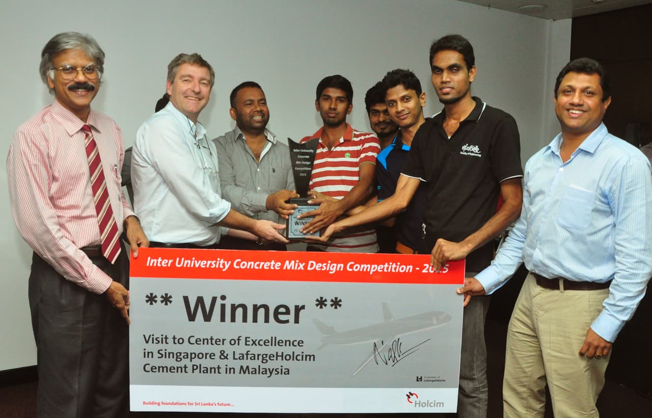 The Holcim Lanka inter-university concrete mix design competition 2015