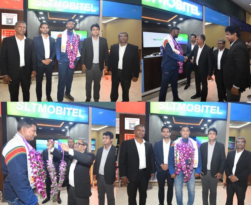 SLT-MOBITEL congratulates Brand Ambassador Rumesh Tharanga on historic Asian Games Gold