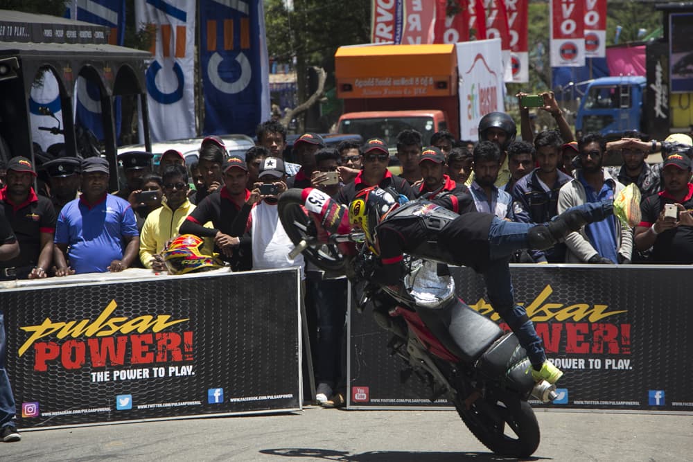 Pulsar Power stuntmen shine at AFC Motor Bike Show