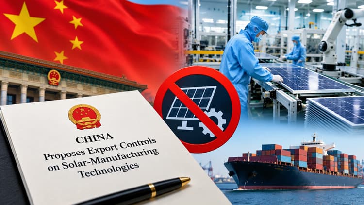 China proposes export controls on solar-manufacturing technologies